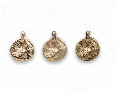 Zinc Alloy Matt Ant Gold, Burnish Gold, Shinny Gold Coin charm
