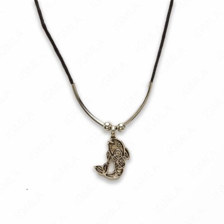 18″ Zinc Alloy Rhodium Fish Necklace
