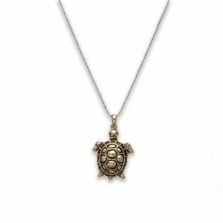 18″ Zinc Alloy Nickel Turtle Necklace